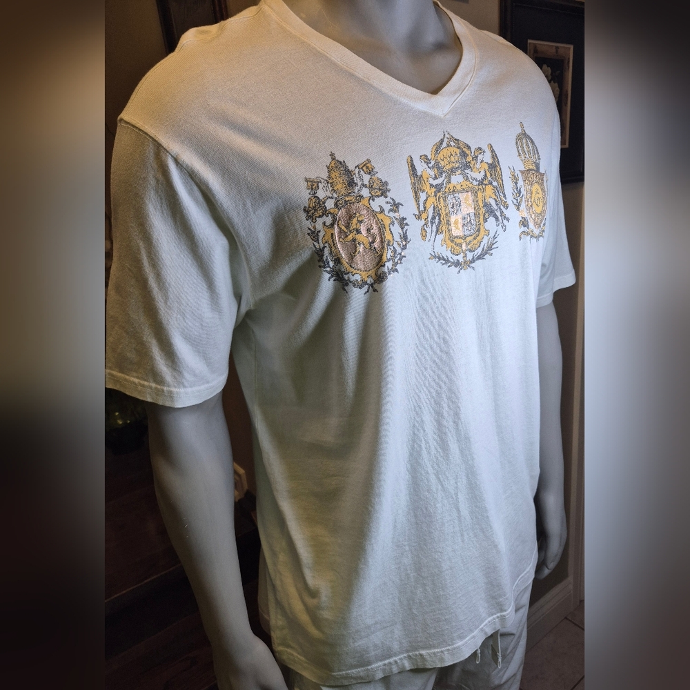 Express White Graphic V-Neck T-Shirt - Picture 3 of 12
